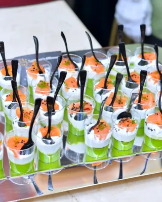 Verrines de saumon en entrée