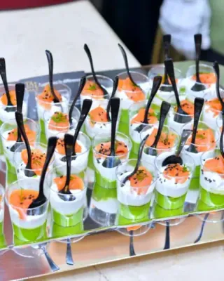 Verrines de saumon en entrée